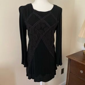 *3 for $20* Black bell sleeve shift dress